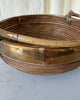 Gabriella Crespi Style Pencil Reed And Brass Basket