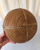 Gabriella Crespi Style Pencil Reed And Brass Basket