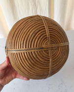 Load image into Gallery viewer, Gabriella Crespi Style Pencil Reed And Brass Basket
