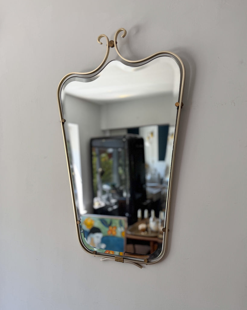 Mid-Century Continental Gilded Wall Mirror