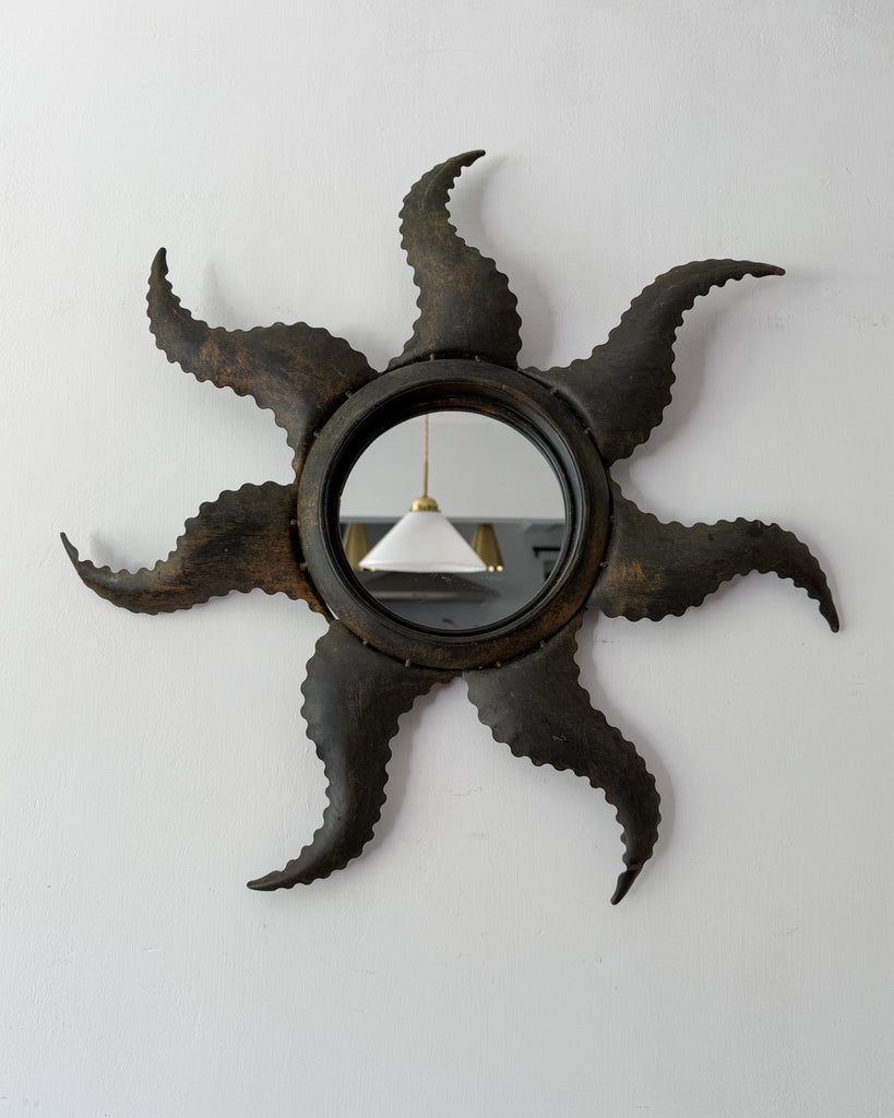 Spanish Mid Century Sunburst Wall Mirror