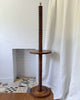 French Vintage Turned Wood Floor Lamp With Shelf In The Style Of Charles Dudouyt