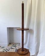 Load image into Gallery viewer, French Vintage Turned Wood Floor Lamp With Shelf In The Style Of Charles Dudouyt
