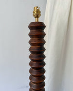 Load image into Gallery viewer, French Vintage Turned Wood Floor Lamp With Shelf In The Style Of Charles Dudouyt
