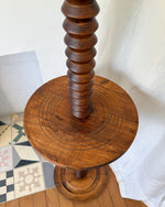 Load image into Gallery viewer, French Vintage Turned Wood Floor Lamp With Shelf In The Style Of Charles Dudouyt
