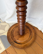 Load image into Gallery viewer, French Vintage Turned Wood Floor Lamp With Shelf In The Style Of Charles Dudouyt
