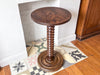 Vintage Brutalist Pedestal Side Table In The Style Of Charles Dudouyt