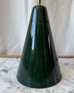 Load image into Gallery viewer, Ceiling Light Pendant With Green Perforated Metal Shade
