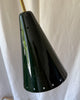 Ceiling Light Pendant With Green Perforated Metal Shade
