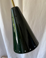 Load image into Gallery viewer, Ceiling Light Pendant With Green Perforated Metal Shade
