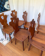 Load image into Gallery viewer, Set Of Six Elm Alpine Style Dining Chairs
