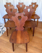 Load image into Gallery viewer, Set Of Six Elm Alpine Style Dining Chairs
