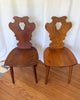 Set Of Six Elm Alpine Style Dining Chairs