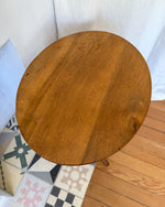 Load image into Gallery viewer, ON HOLD - Antique Walnut Oval Pedestal Side Table
