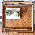 Load image into Gallery viewer, Large Vintage French Bamboo Tray
