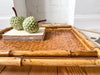 Large Vintage French Bamboo Tray