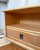 A Pair of Vintage Bamboo And Cane Bedside Tables By Dal Vera