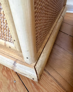 Load image into Gallery viewer, A Pair of Vintage Bamboo And Cane Bedside Tables By Dal Vera
