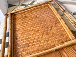 Load image into Gallery viewer, Large Vintage French Bamboo Tray
