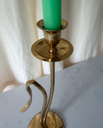 Load image into Gallery viewer, A Pair Of Tall Mid Century Brass Candlesticks
