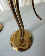 Load image into Gallery viewer, A Pair Of Tall Mid Century Brass Candlesticks
