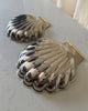 Set Of Two Italian Stainless Steel Shell Dishes With Gold Plated Handles By Inoxbeck 18/10