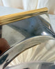 Set Of Two Italian Stainless Steel Shell Dishes With Gold Plated Handles By Inoxbeck 18/10
