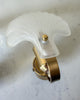 A Pair Art Deco Style Frosted Glass Shell Wall Sconces