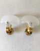 A Pair Art Deco Style Frosted Glass Shell Wall Sconces