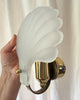 A Pair Art Deco Style Frosted Glass Shell Wall Sconces