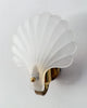 A Pair Art Deco Style Frosted Glass Shell Wall Sconces