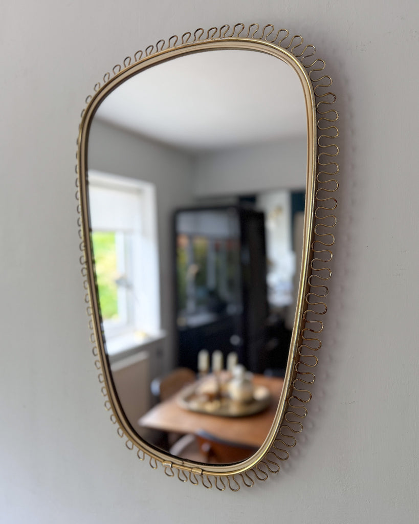 Mid-Century Loop Wall Mirror Attributed to Jospeh Frank