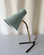 Load image into Gallery viewer, Swedish Mid Century Brass And Metal Table Lamp
