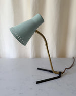 Load image into Gallery viewer, Swedish Mid Century Brass And Metal Table Lamp
