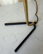 Load image into Gallery viewer, Swedish Mid Century Brass And Metal Table Lamp
