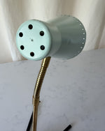 Load image into Gallery viewer, Swedish Mid Century Brass And Metal Table Lamp
