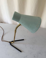 Load image into Gallery viewer, Swedish Mid Century Brass And Metal Table Lamp
