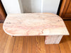 French Vintage Pink Marble Coffee Table, Circa 1970s