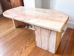 Load image into Gallery viewer, French Vintage Pink Marble Coffee Table, Circa 1970s
