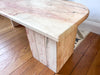 French Vintage Pink Marble Coffee Table, Circa 1970s