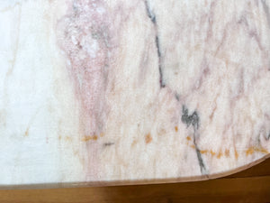 French Vintage Pink Marble Coffee Table, Circa 1970s