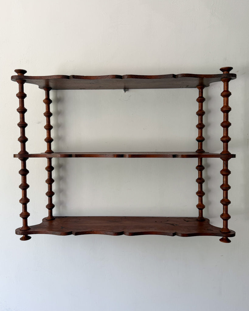French Vintage Shelf With Spindle Supports