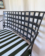 Load image into Gallery viewer, French Vintage Wrought Iron Garden Bench With Upholstered Seat
