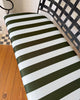 French Vintage Wrought Iron Garden Bench With Upholstered Seat