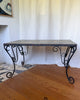 French Antique Marble Top Garden Coffee Table