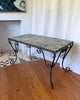 French Antique Marble Top Garden Coffee Table