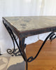 French Antique Marble Top Garden Coffee Table