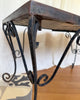 French Antique Marble Top Garden Coffee Table