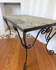 French Antique Marble Top Garden Coffee Table
