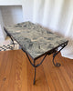 French Antique Marble Top Garden Coffee Table